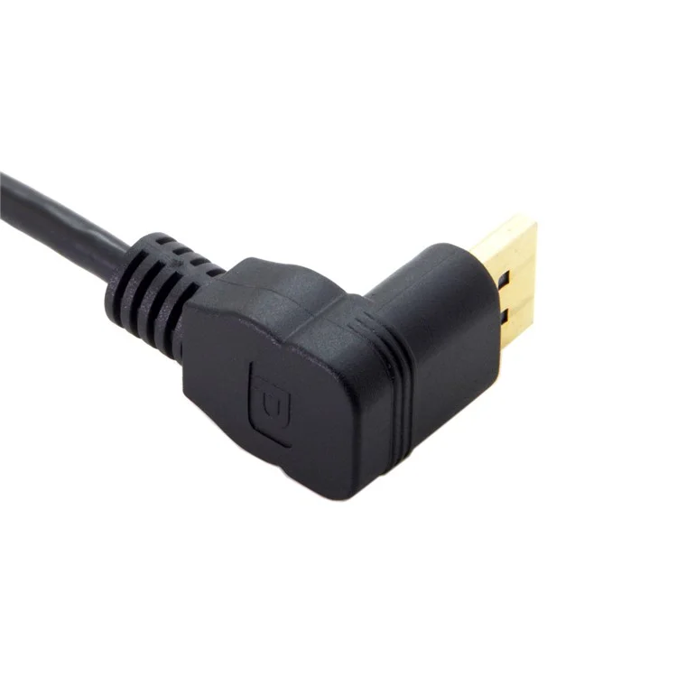 0.3M CY DP-015-DN DisplayPort Male to Female 90 Degree Down Angled Extension Cable