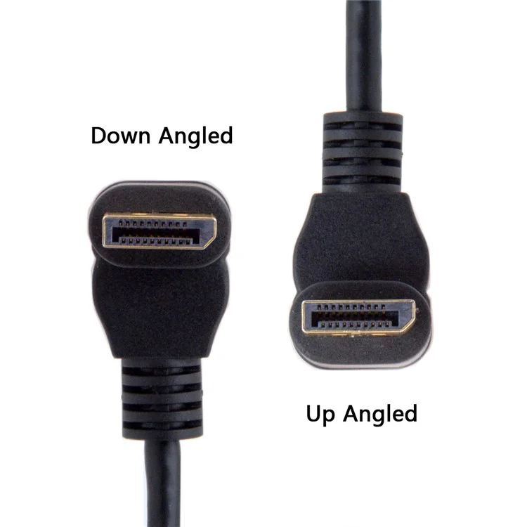 0.3M CY DP-015-DN DisplayPort Male to Female 90 Degree Down Angled Extension Cable