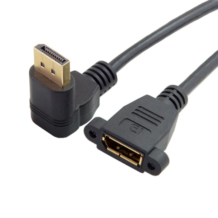 0.3M CY DP-015-DN DisplayPort Male to Female 90 Degree Down Angled Extension Cable