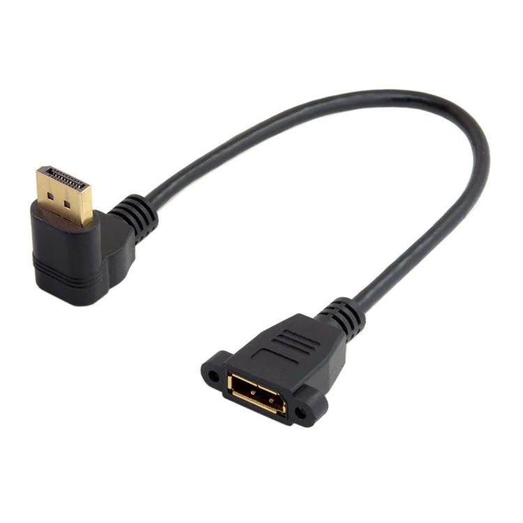 0.3M CY DP-015-DN DisplayPort Male to Female 90 Degree Down Angled Extension Cable