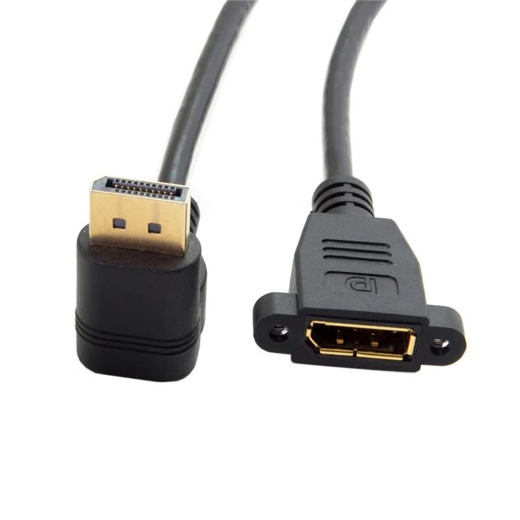 0.3M CY DP-015-DN DisplayPort Male to Female 90 Degree Down Angled Extension Cable