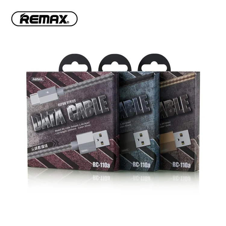 REMAX RC-110a Gefon 2.1A Type-C Reversible USB Charge Sync Cable - Black