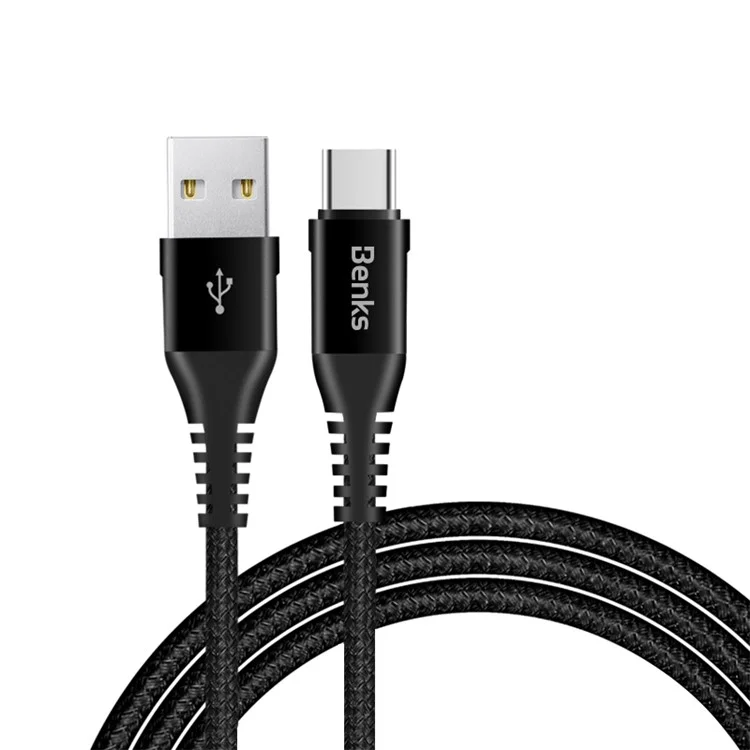 BENKS D26 1.2m Woven Type-C Data Sync USB Charging Cable