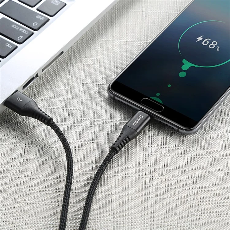 BENKS D26 1.2m Woven Type-C Data Sync USB Charging Cable