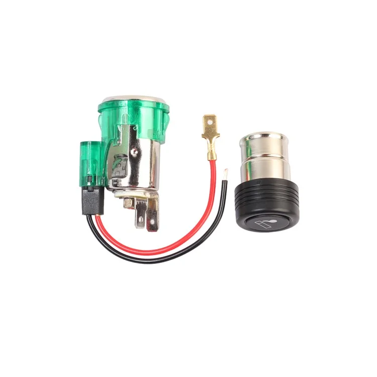 Cigarette Lighter Power Socket with Indicator Light Including Head and Base