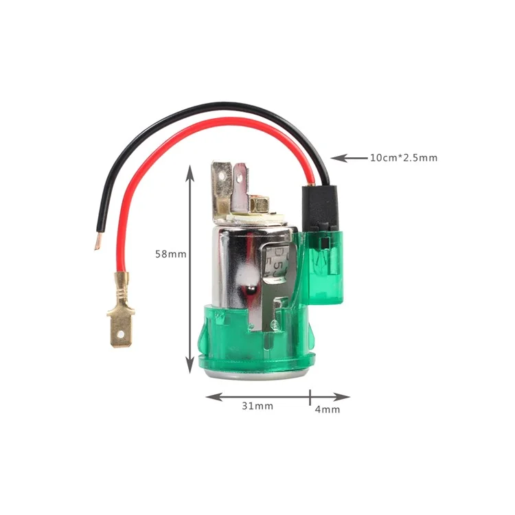 Cigarette Lighter Power Socket with Indicator Light Including Head and Base