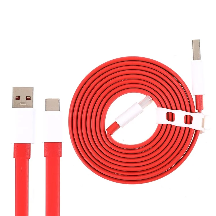 ONEPLUS 1m Dash Charge Type-C Flat Cable 4A USB Fast Charge Data Cable for OnePlus 6/5/5T/3/3T
