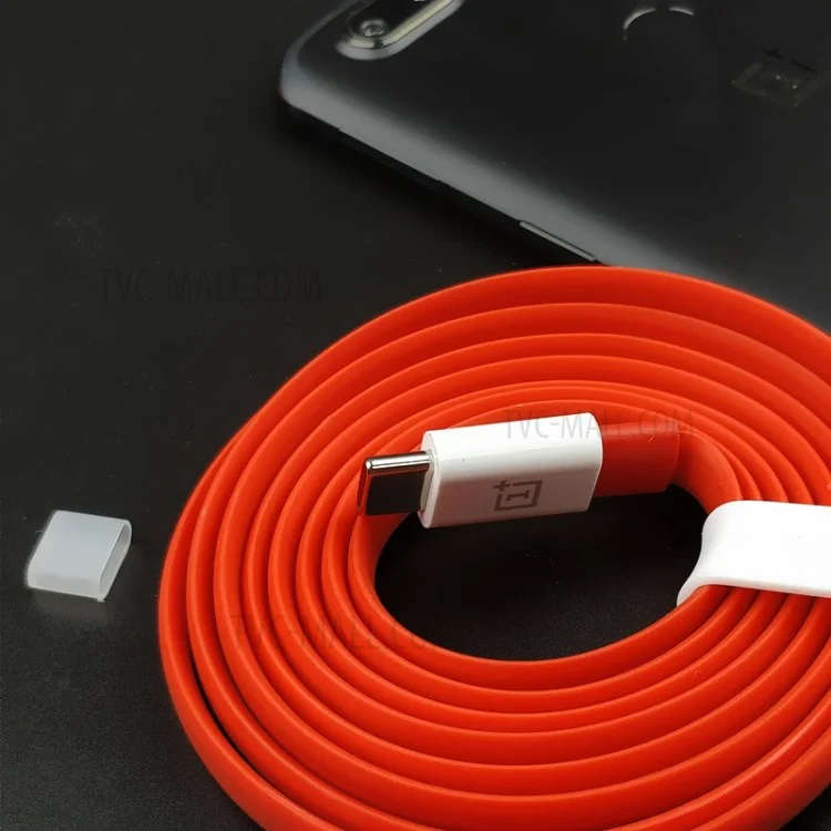 ONEPLUS 1m Dash Charge Type-C Flat Cable 4A USB Fast Charge Data Cable for OnePlus 6/5/5T/3/3T