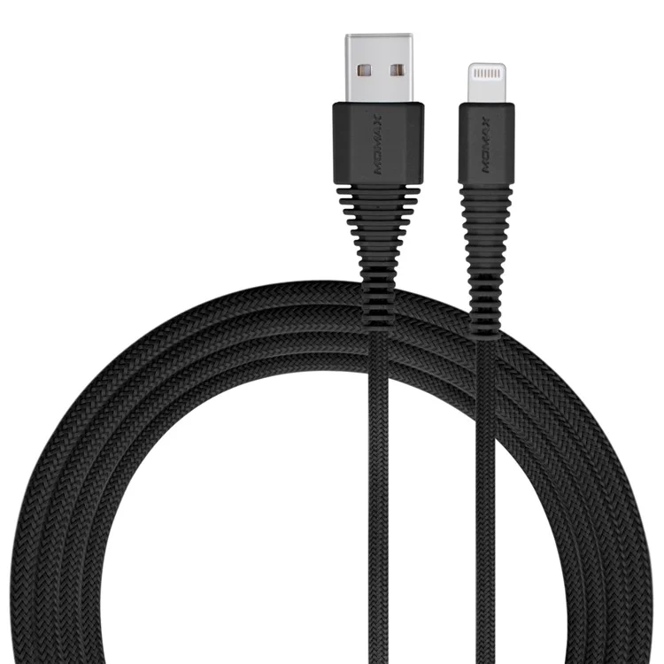 MOMAX Tough Link Apple MFI Certified 2.4A Lightning 8Pin Data Sync Charge Woven Cable 2m