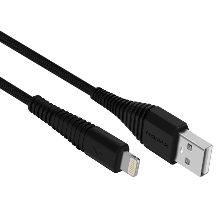 MOMAX Tough Link Apple MFI Certified 2.4A Lightning 8Pin Data Sync Charge Woven Cable 2m