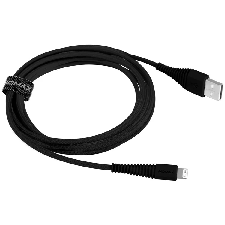 MOMAX Tough Link Apple MFI Certified 2.4A Lightning 8Pin Data Sync Charge Woven Cable 2m