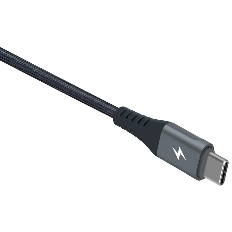 MOMAX 5A Super Carga USB-C a USB-A 1.2m Data Sync Cable de Carga Cable Tejido Resistente - Gris