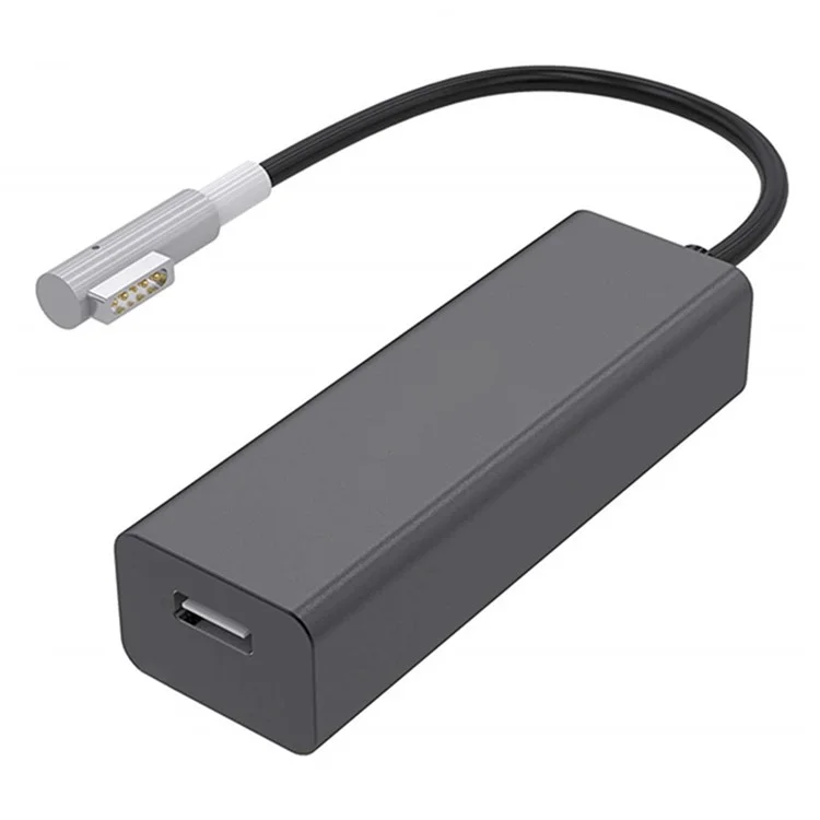 Câble de conversion type-C vers 85W / 60W compatible avec le chargeur MagSafe 1 à embout en L - Noir