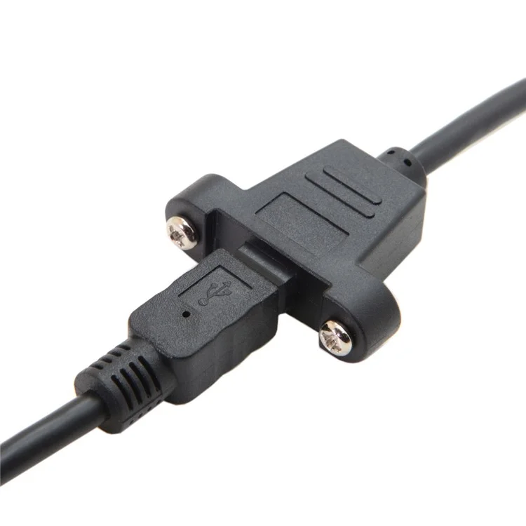 5.0M Panel Mount Type Mini USB 5Pin Male to Female Extension Adapter Kabel mit Schrauben