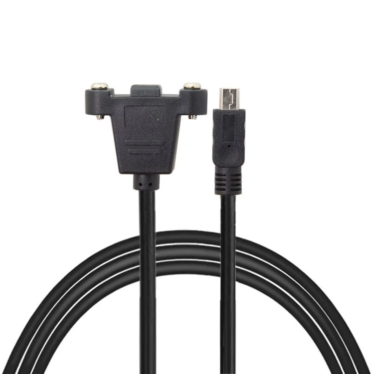 5.0M Panel Mount Type Mini USB 5Pin Male to Female Extension Adapter Kabel mit Schrauben