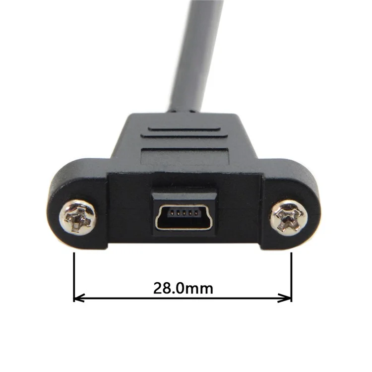 5.0M Panel Mount Type Mini USB 5Pin Male to Female Extension Adapter Kabel mit Schrauben