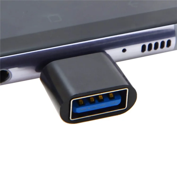 5pcs/establecer CY UC-086 Tipo-c USB-C a USB 2.0 480Mbps Adaptador OTG Para Teléfono & Tableta & Cable USB & Disco Flash - Negro