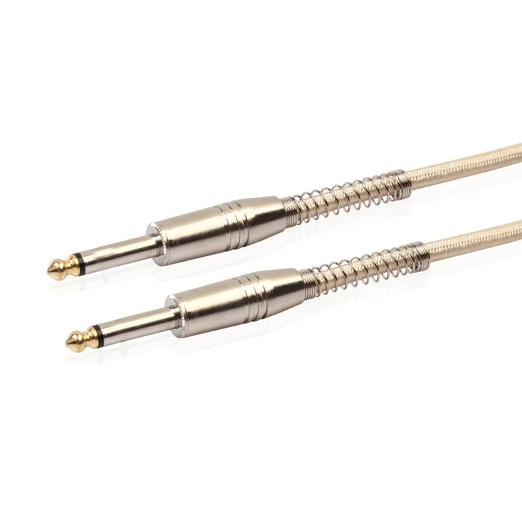 1m Audio Cable 6.35mm Jacket Male to Male Aux Cable for Guitar Mixer Amplifier