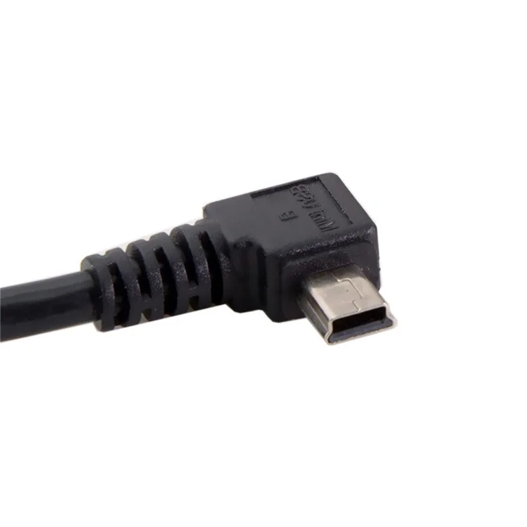 CY U2-057-LE Mini USB B Type 5pin Male Left Angled 90 Degree to USB 2.0 Male Data Cable (5M)