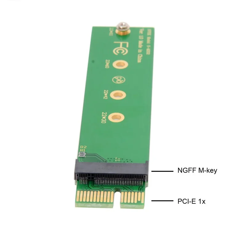 NGFF M-key NVME AHCI SSD to PCI-E 3.0 1x x1 Vertical Adapter for XP941 SM951 PM951 960 EVO SSD