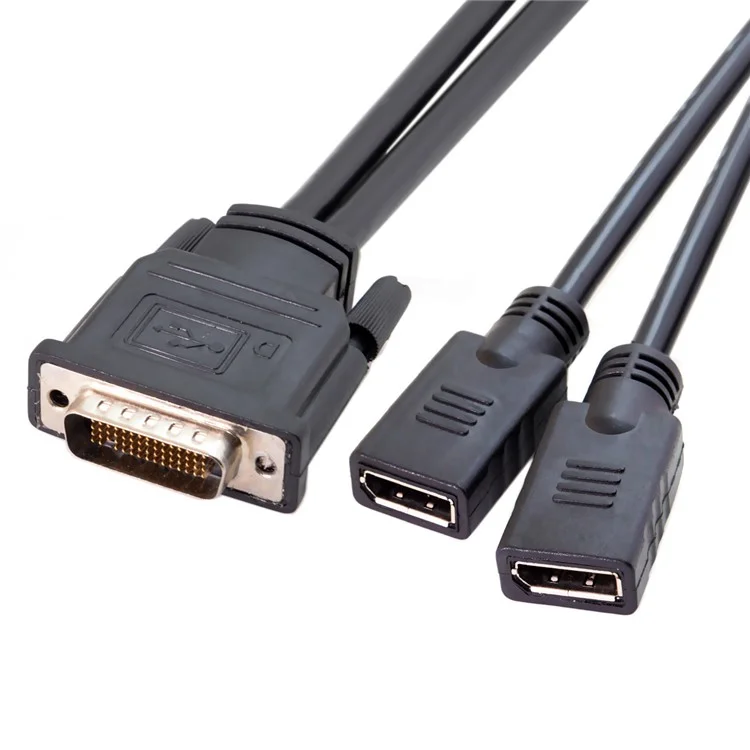 DMS-59Pin Male to Dual DP Displayport Female Splitter Extension Cable for PC Graphics Card