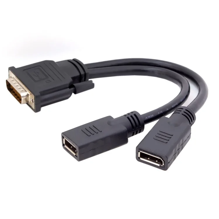 DMS-59Pin Male to Dual DP Displayport Female Splitter Extension Cable for PC Graphics Card