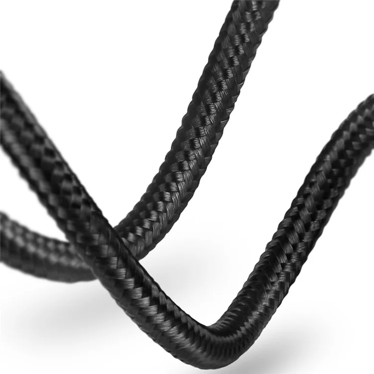 Câble de charge rapide MCDODO en nylon tressé de 2 m de type C vers type C pour iPhone 15 Série, Samsung, Huawei, HTC - Noir