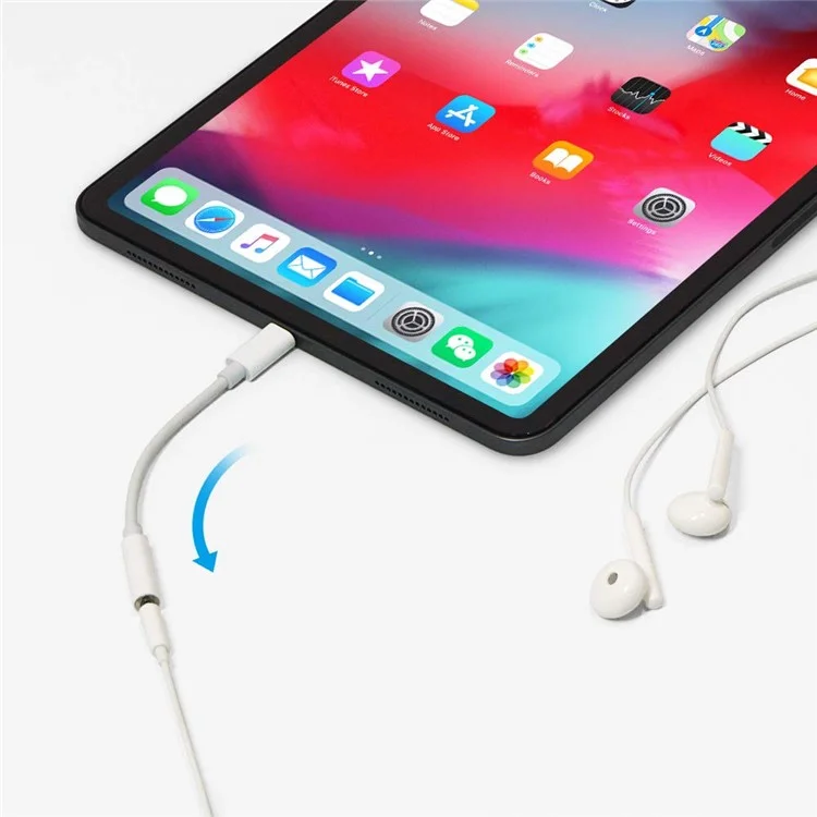 Adaptateur USB-C Type-C vers prise casque 3,5 mm femelle pour iPad Pro 12,9 pouces (2018) / Pro 11 pouces (2018) / Huawei P20 / P20 Pro, etc.