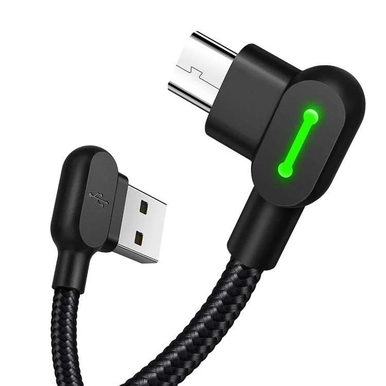 MCDODO CA-5772 Angolo di 90 Gradi 1,8m Nylon Intrecciato Micro USB Carica Cavo di Gioco