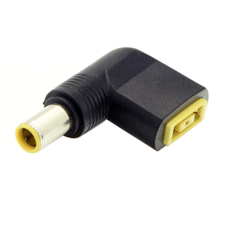 7.9x5.4mm DC Plug to Rectangle Female Charger Power Adapter 90 Degree Angled for Lenovo ThinkPad X1 Carbon Laptop