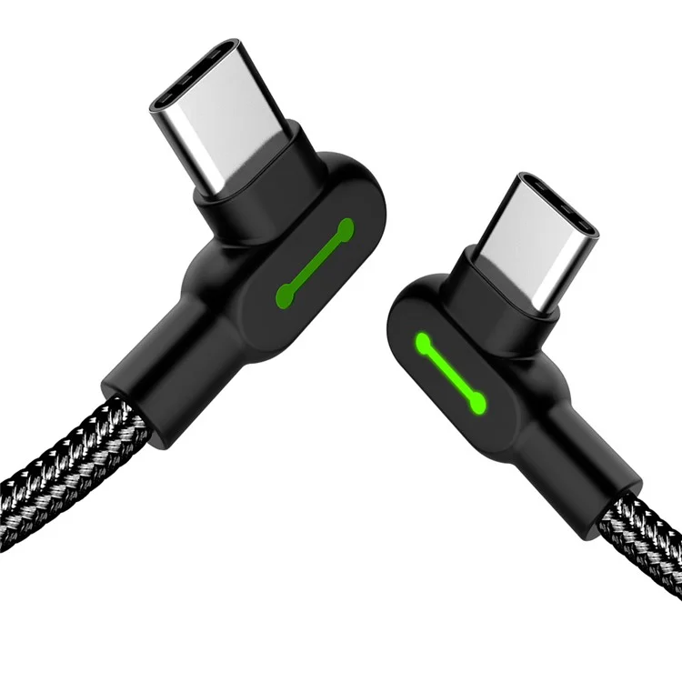 Série de Botões Mcdodo CA-5283 Nylon Trançado 3M Tipo-c Cabo de Carregamento de Dados USB Para Samsung Huawei HTC - Preto