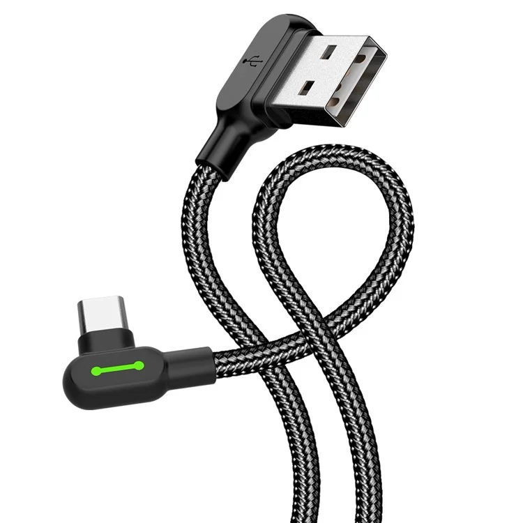 Mcdodo CA-5280 Serie de Botones Nylon Trenzado Cable de Cargador de Sincronización de Datos USB de 0.5M Para Samsung Huawei HTC - Negro