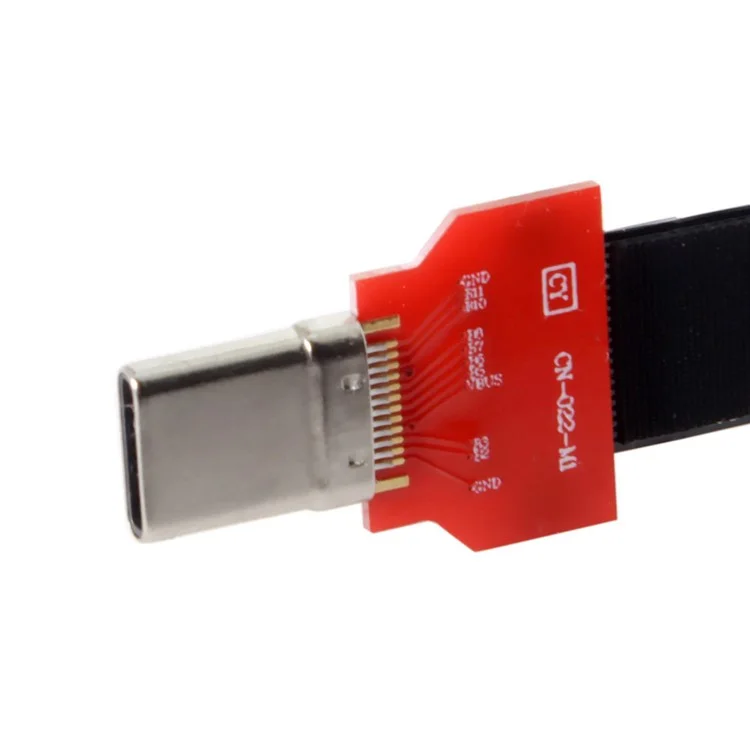 20cm FPC Flat USB 3.1 Type-C USB-C Male to Male Data Cable for MacBook & Laptop & Phone & Drive