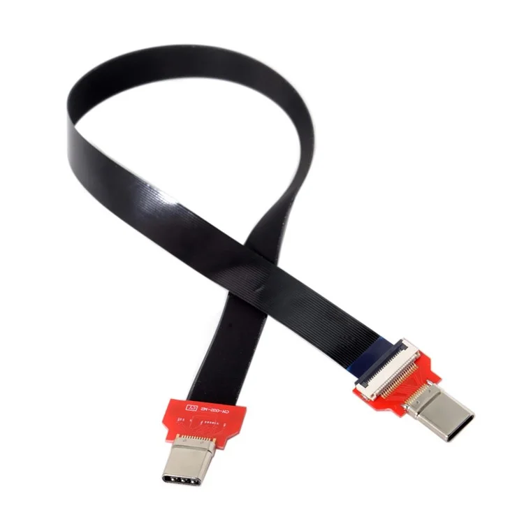 20cm FPC Flat USB 3.1 Type-C USB-C Male to Male Data Cable for MacBook & Laptop & Phone & Drive