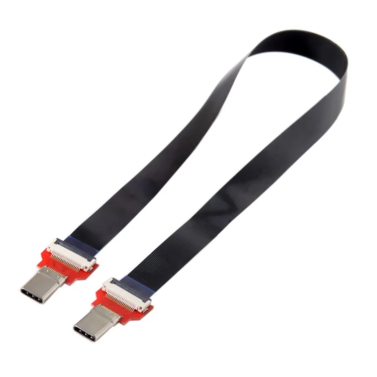 20cm FPC Flat USB 3.1 Type-C USB-C Male to Male Data Cable for MacBook & Laptop & Phone & Drive