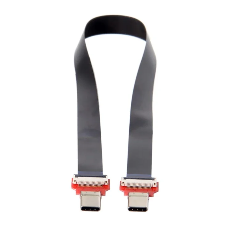 20cm FPC Flat USB 3.1 Type-C USB-C Male to Male Data Cable for MacBook & Laptop & Phone & Drive