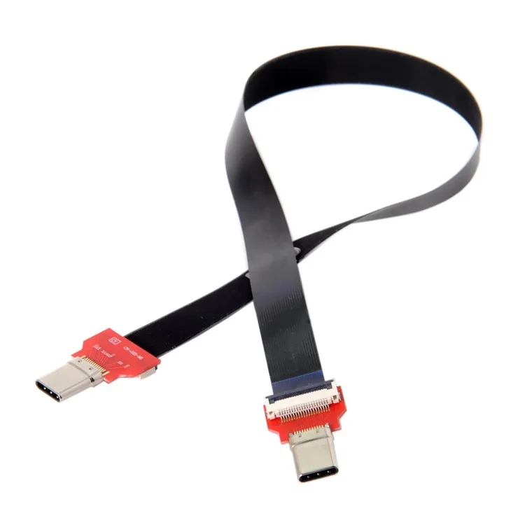 20cm FPC Flat USB 3.1 Type-C USB-C Male to Male Data Cable for MacBook & Laptop & Phone & Drive