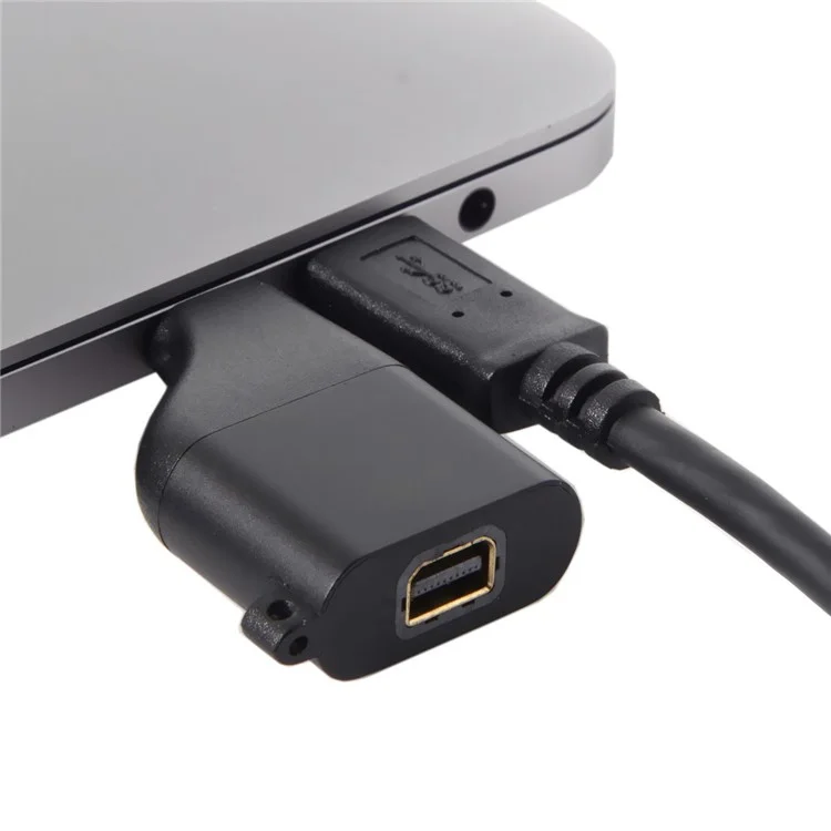 Adaptador Convertidor de USB-C Tipo-C a Mini Displayport 4K 2K con Cadena para Tablet y Teléfono y Portátil