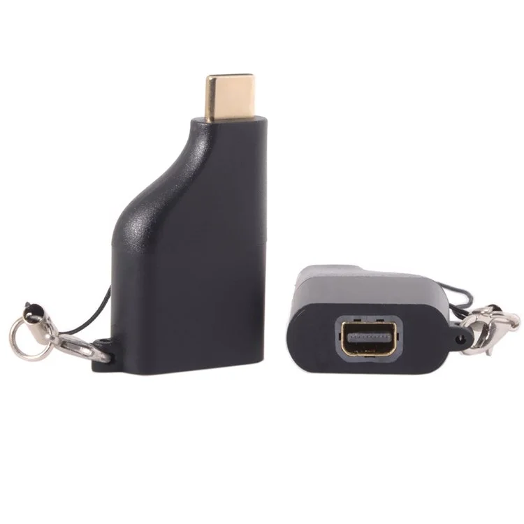 Adaptador Convertidor de USB-C Tipo-C a Mini Displayport 4K 2K con Cadena para Tablet y Teléfono y Portátil