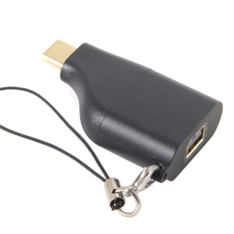 Adaptador Convertidor de USB-C Tipo-C a Mini Displayport 4K 2K con Cadena para Tablet y Teléfono y Portátil