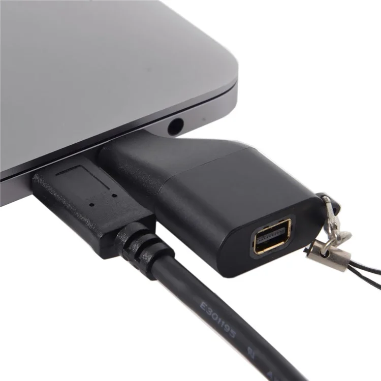 Adaptador Convertidor de USB-C Tipo-C a Mini Displayport 4K 2K con Cadena para Tablet y Teléfono y Portátil