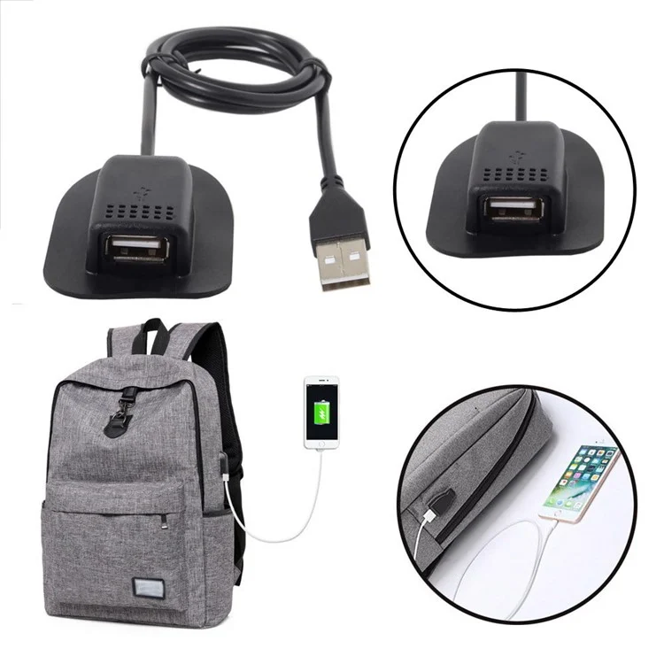 USB Male to USB Mount Female Cable Practical Convenient Outdoor Travel Camping External