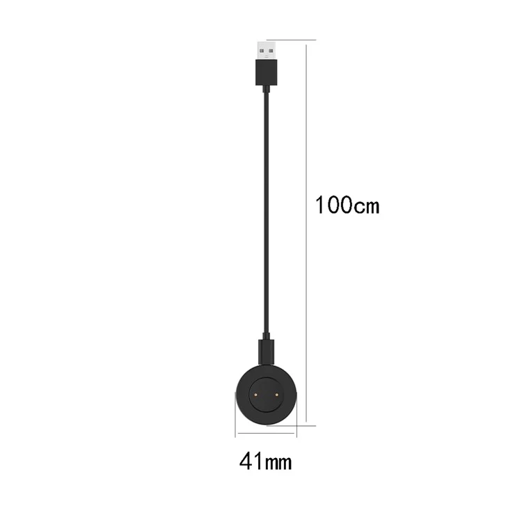 Para Huawei Honor GS Pro / Watch GT Magic Magnetic Cargador de 1m Cable Cargador Smart Watch Estación de Carga Línea de Carga de Repuesto - Negro