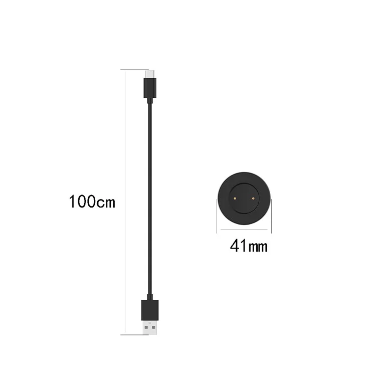 Para Huawei Honor GS Pro / Watch GT Magic Magnetic Cargador de 1m Cable Cargador Smart Watch Estación de Carga Línea de Carga de Repuesto - Negro