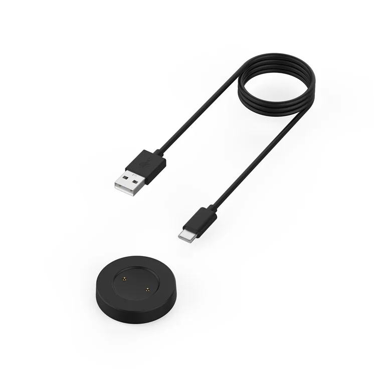 Para Huawei Honor GS Pro / Watch GT Magic Magnetic Cargador de 1m Cable Cargador Smart Watch Estación de Carga Línea de Carga de Repuesto - Negro