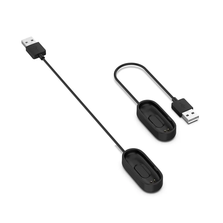 1m USB Charging Line Cradle ABS Charging Cable for Xiaomi Mi Smart Band 4 - Black