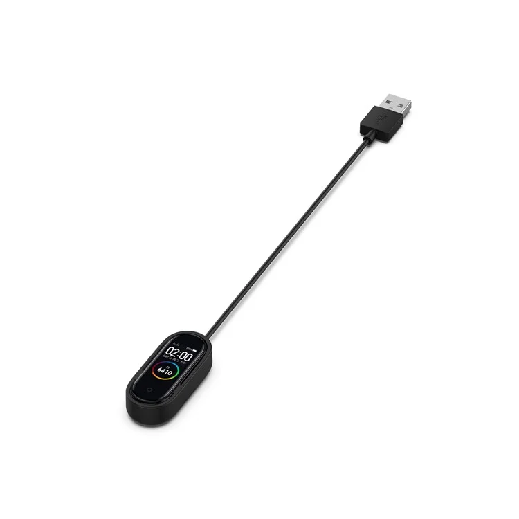 1m USB Charging Line Cradle ABS Charging Cable for Xiaomi Mi Smart Band 4 - Black