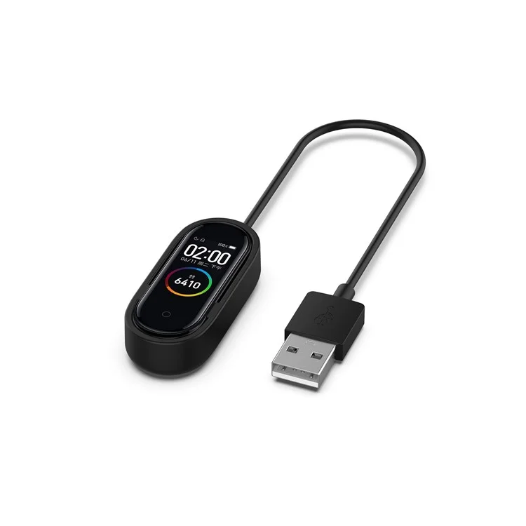 1m USB Charging Line Cradle ABS Charging Cable for Xiaomi Mi Smart Band 4 - Black