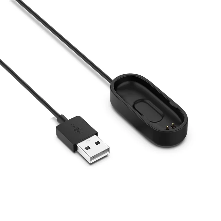 1m USB Charging Line Cradle ABS Charging Cable for Xiaomi Mi Smart Band 4 - Black