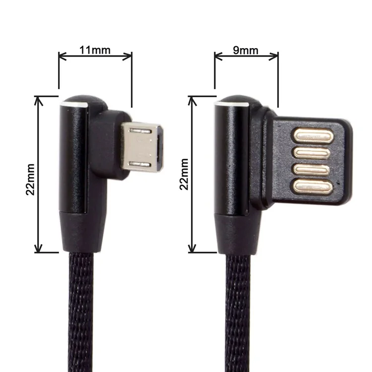 Micro USB 5pin to Left Angled 90 Degree USB 2.0 Data Cable